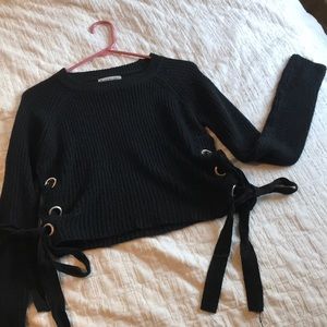 Black long sleeve with ties
